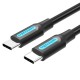 VENTION - Vention Cable USB 2.0 Tipo-C COSBI/ USB Tipo-C Macho - USB Tipo-C Macho/ 3m/ Negro - COSBI